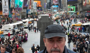Czesław Czapliński na Times Square w Nowym Jorku, fot. Adam Czapliński