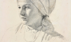 „Głowa wiejskiej dziewczyny” – autorstwa Józefa Chełmońskiego, z 1899 r.