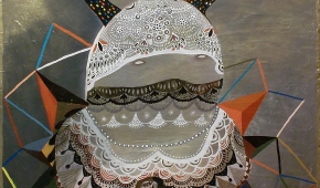 "Czarcicha Mikoszka", 2011, akryl, płyta, 124x90 cm, kolekcja Andrzej Furmana