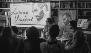 Spotkanie autorskie z Piotrem Dominiakiem-głównym malarzem filmu "Twój Vincent". Fot. Ilona Gruchała