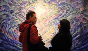 Podczas wernisażu. fot.P.Reising