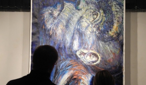 Podczas wernisażu. Podczas wernisażu. fot.P.Reising