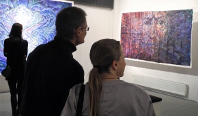 Podczas wernisażu. fot.P.Reising