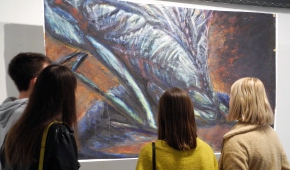 Podczas wernisażu. fot.P.Reising