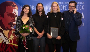 Ekipa filmu „Córka trenera” i Sławomir Fijałkowski, fot. Sebastian Szwajkowski