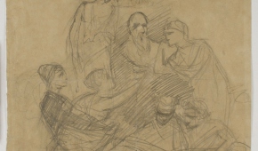 Samuel Hirszenberg "Szkic siedmiu postaci", niedatowany