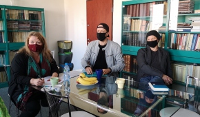 Na zdjęciu: Jury Łópta 2020: Milena Lisiecka, Rafał Gąsowski, Bartosz Borowski Foto: Agata Ptasińska