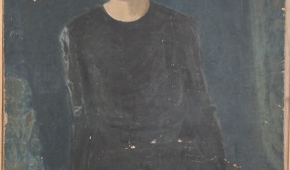 Leon Ormezowski "Portret Zosi z papierosem", 1943