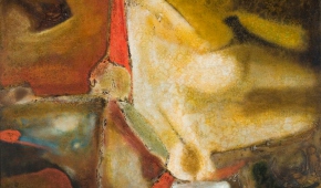 Aubrey Williams "Ziemia II", 1962. 
Obraz z kolekcji Muzeum Sztuki w Łodzi, prezentujemy go dzięki uprzejmości October Gallery i artysty