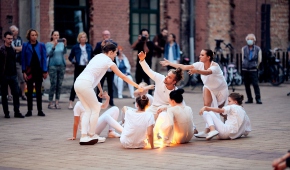 "Sekundowa wspólnota" w Fabryce Sztuki, 22.08.2021 r., fot. Agnieszka Cytacka