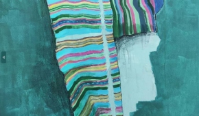 "Tkanina opoczyńska" z cyklu "Paseizm", akryl, pastel, 2022 