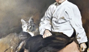 Powstający właśnie obraz pt. "Kocia bajka". Fot.P.Reising